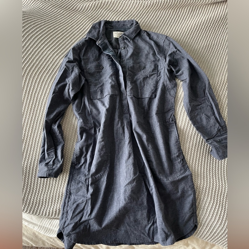 REI navy blue shirt dress